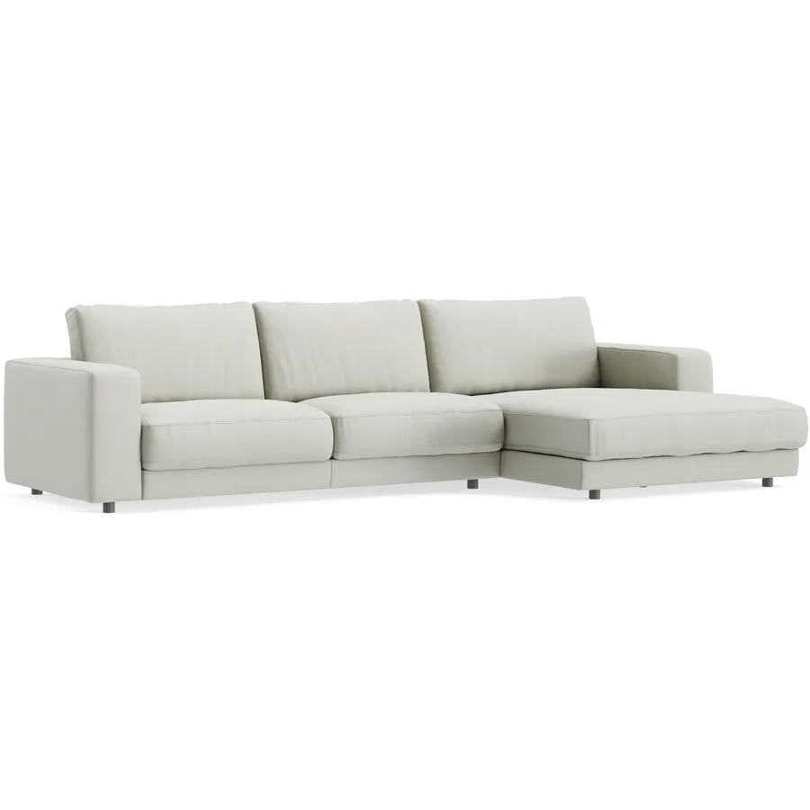 Ecksofa Ava Rechts Bezug: 100% Polyester silver B 330 T 170 cm - Möbel Konfigurator: Traummöbel individuell zusammenstellen