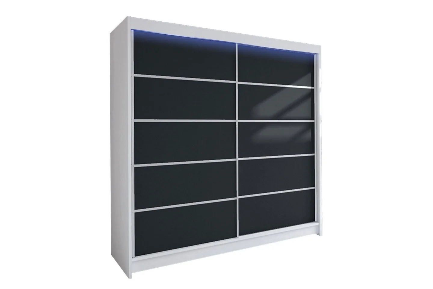 Canderbury Garderob 180x215 cm - Svart/Vit