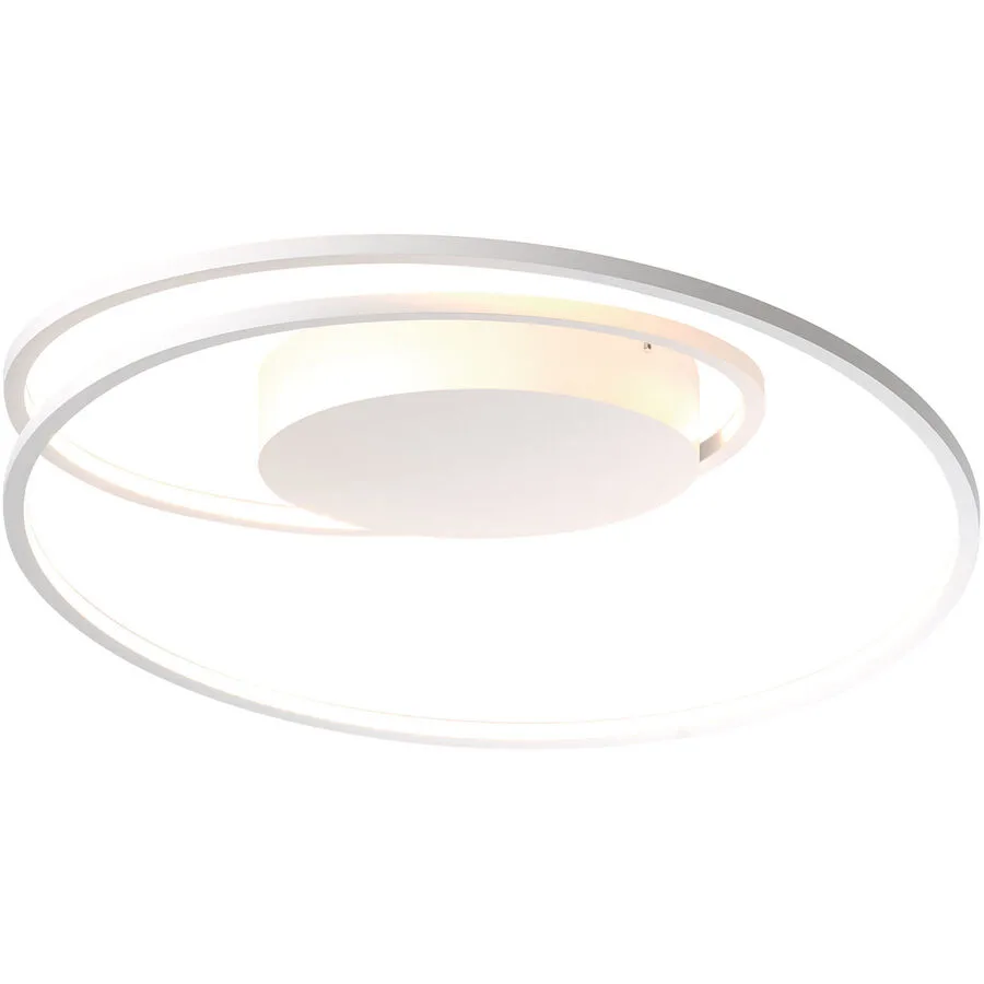 Bopp Deckenlampe At Weiss Aluminium 45 cm 13 cm - LED - Lichtfarbe: Extra warmweiss - LED Energiesparlampen