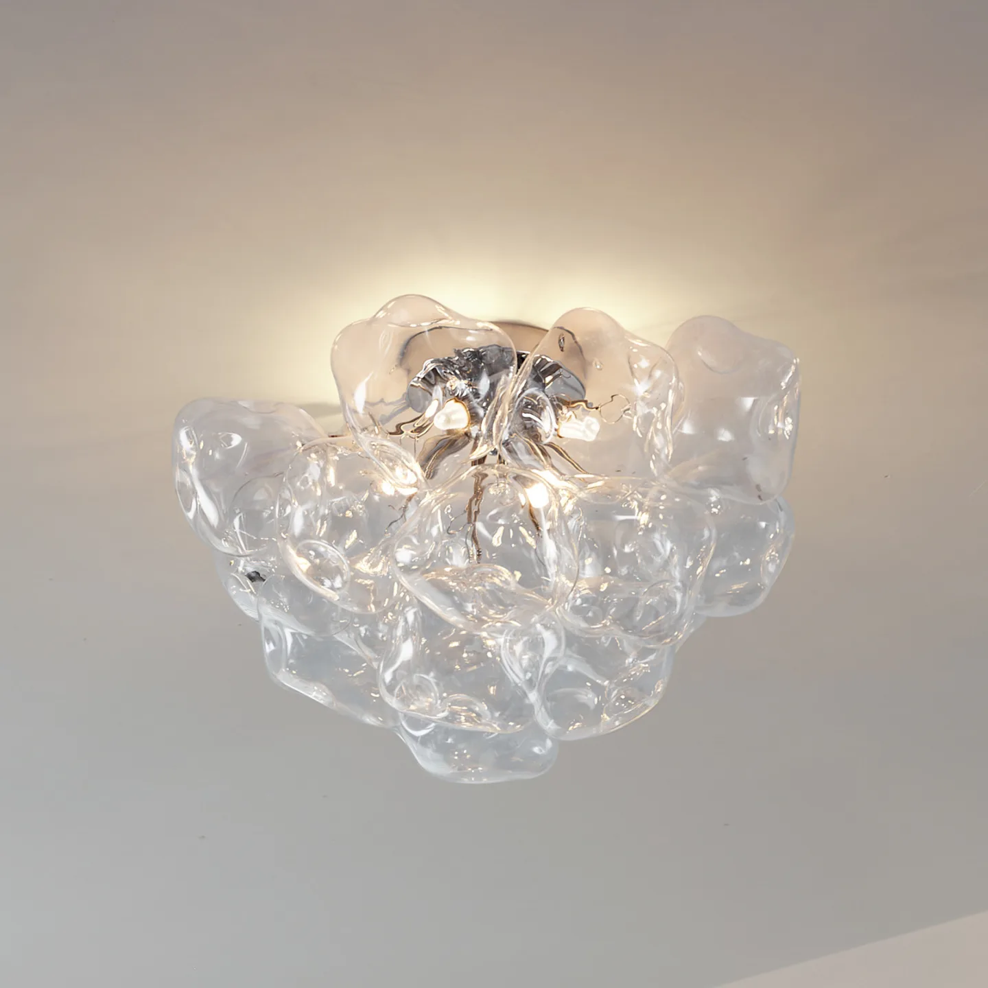 Diborah Deckenleuchte, klar, Ø 49 cm, Glas, G9 - Lucande - Flurbereich - Design - Mehrflammig