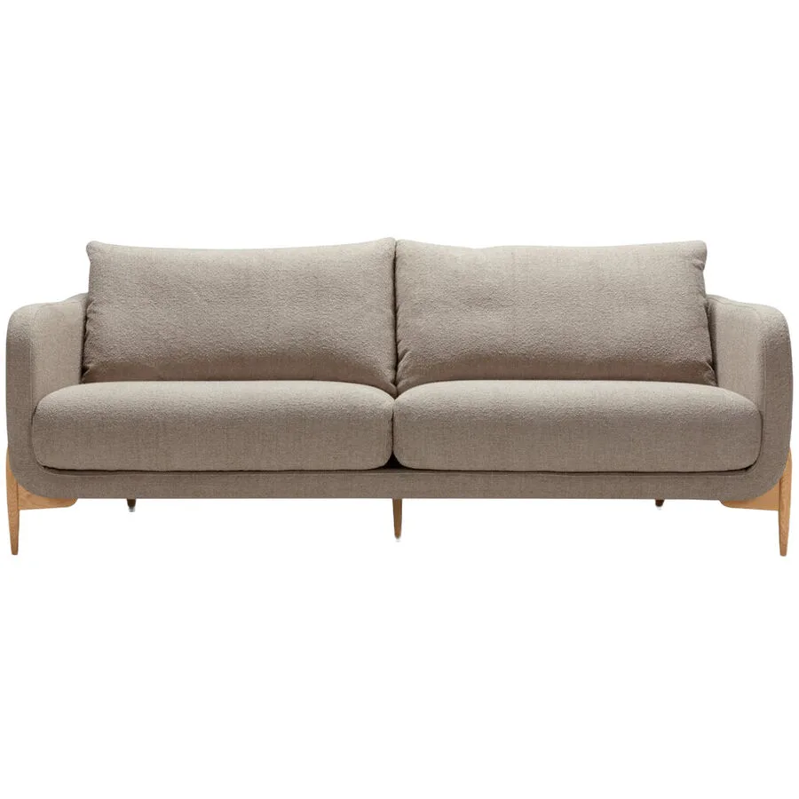 Sofa Leya Ohne Boucléstoff beige B 218 T 92 cm