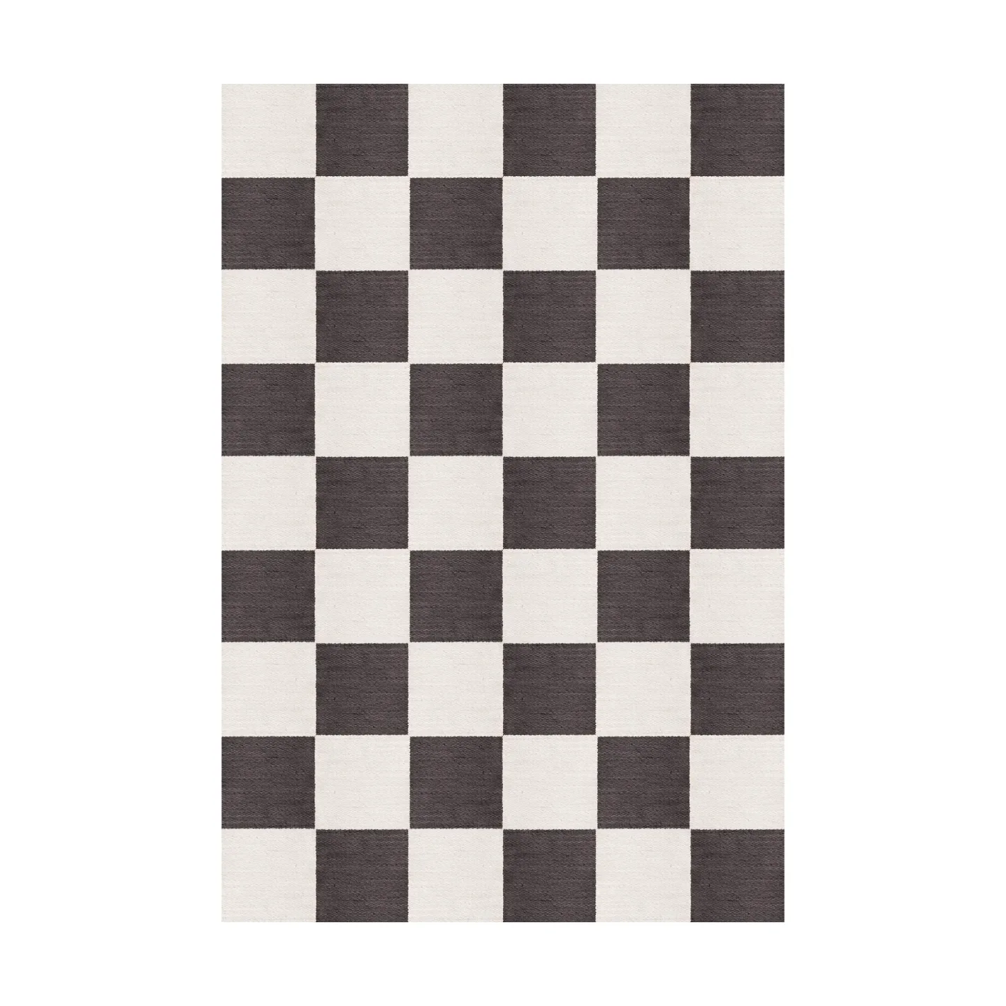 Layered Chess Wollteppich Black and white, 140x200 cm