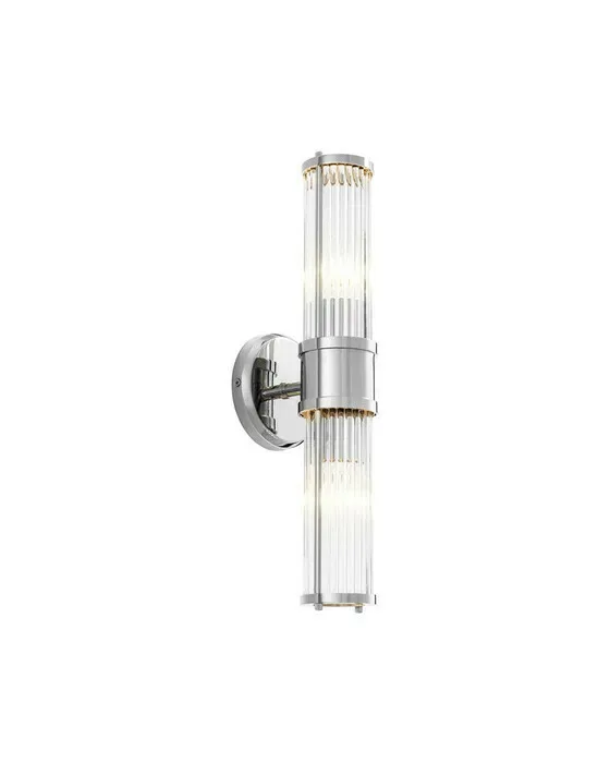 Claridges vägglampa nickel dubbel