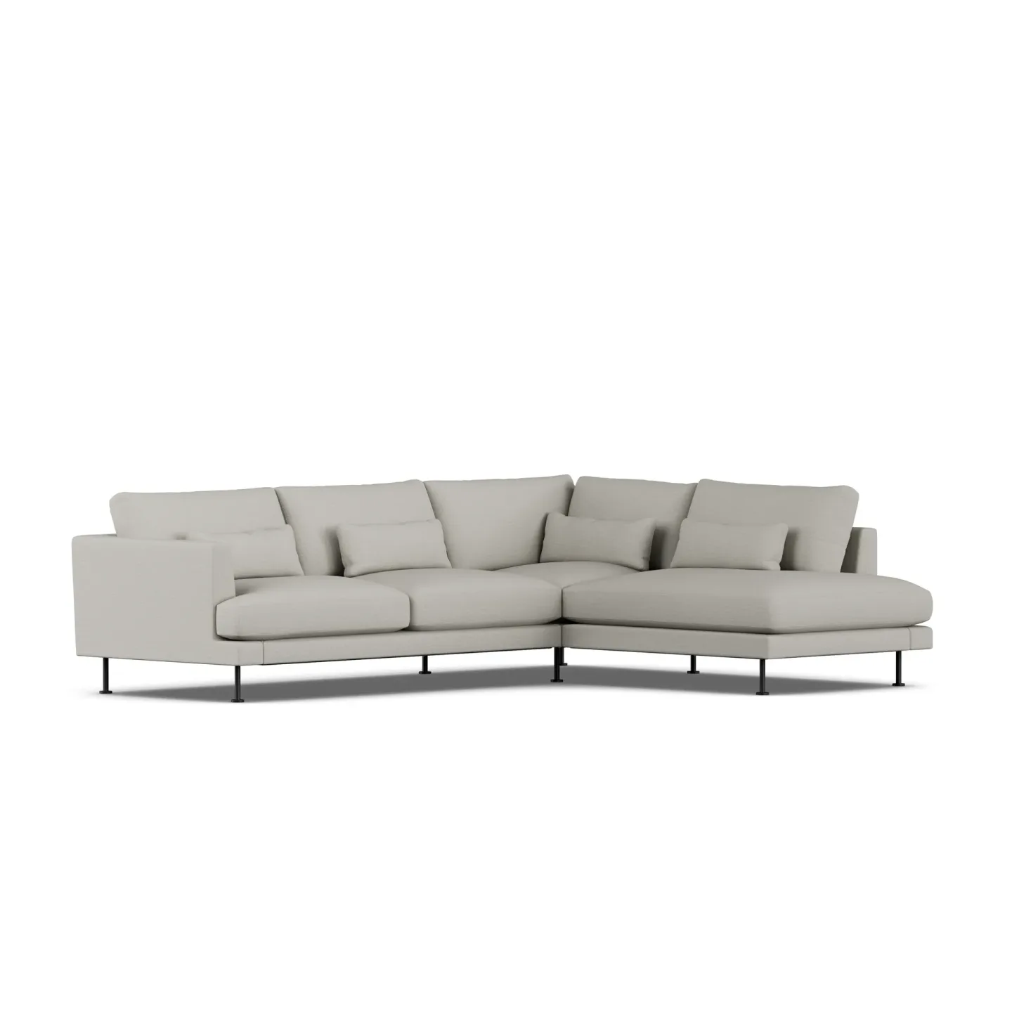 1898 Bredhult Sofa Same Grey 6673-Schwarzer Stahl, 3-sitzig A1