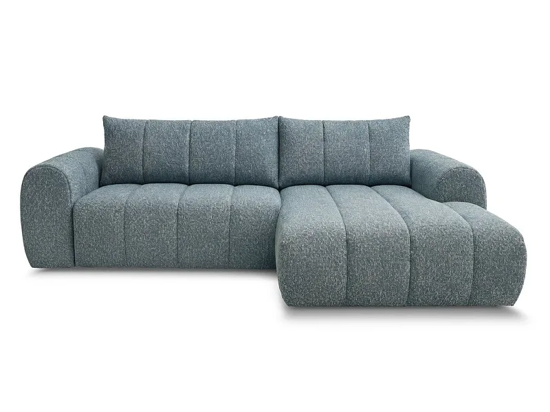 Ecksofa BOBOCHIC NESTY Stoff chiniert blau