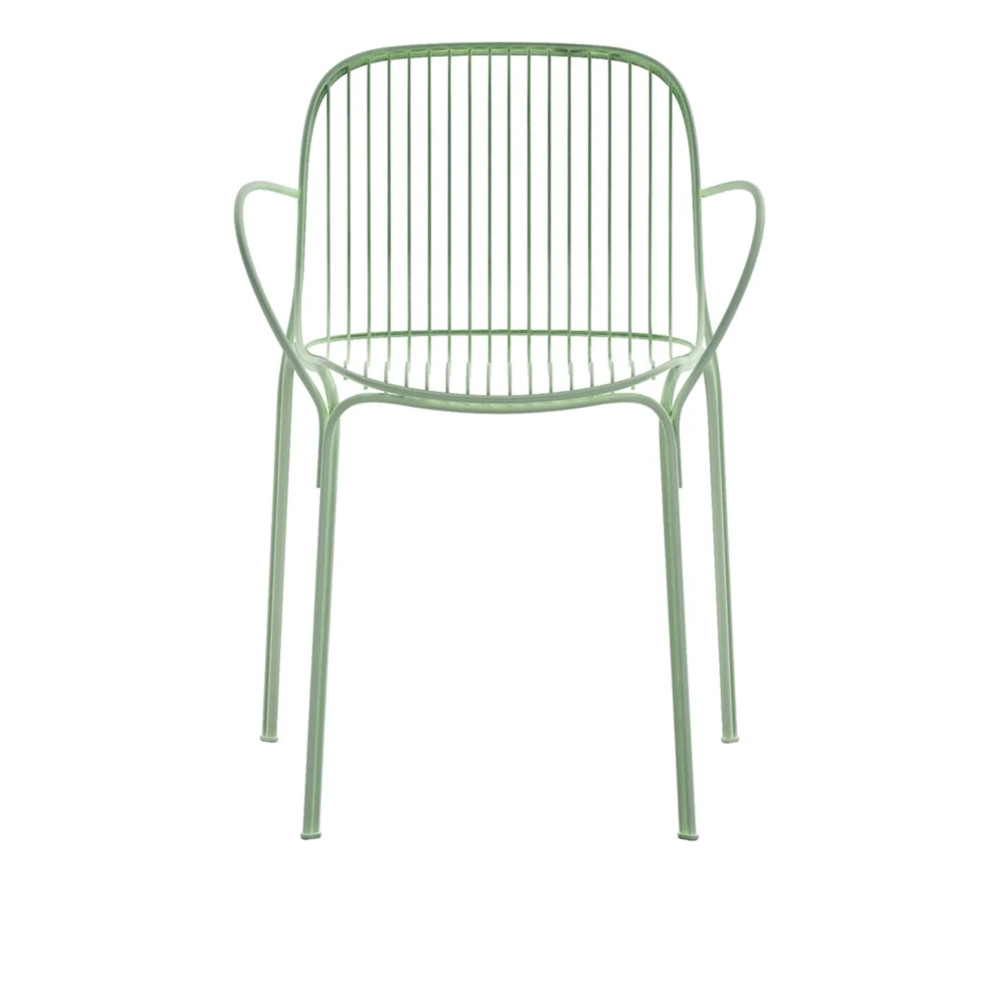 Kartell - Hiray Small Armchair Sage - Matstolar utomhus - Ludovica + Roberto Palomba - Grön - Metall