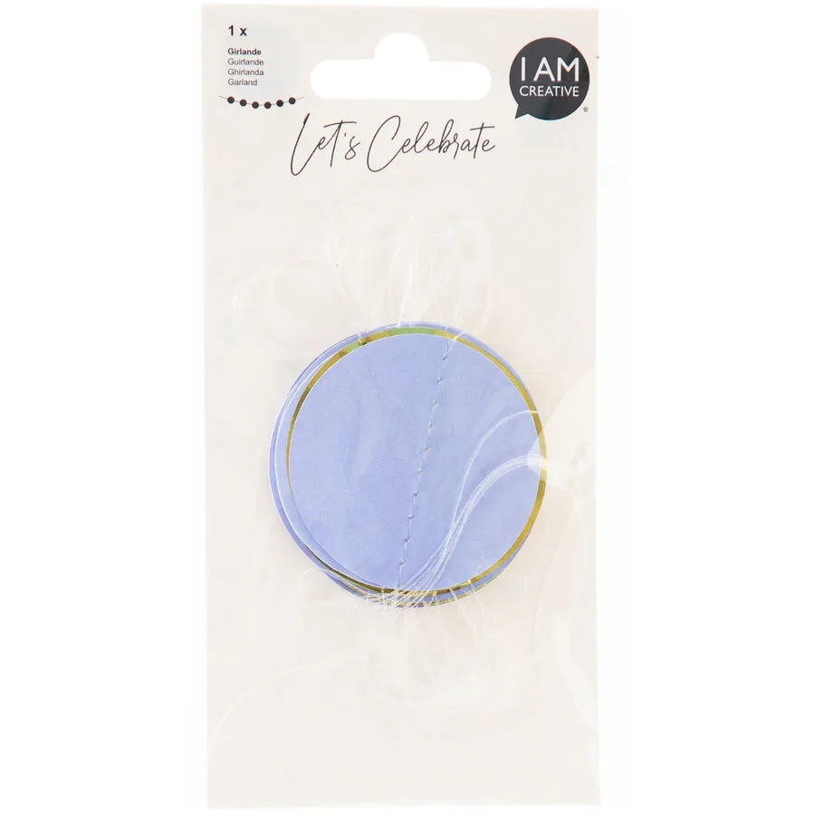 Girlande I am creative lavendel/gold Karton B 9 cm