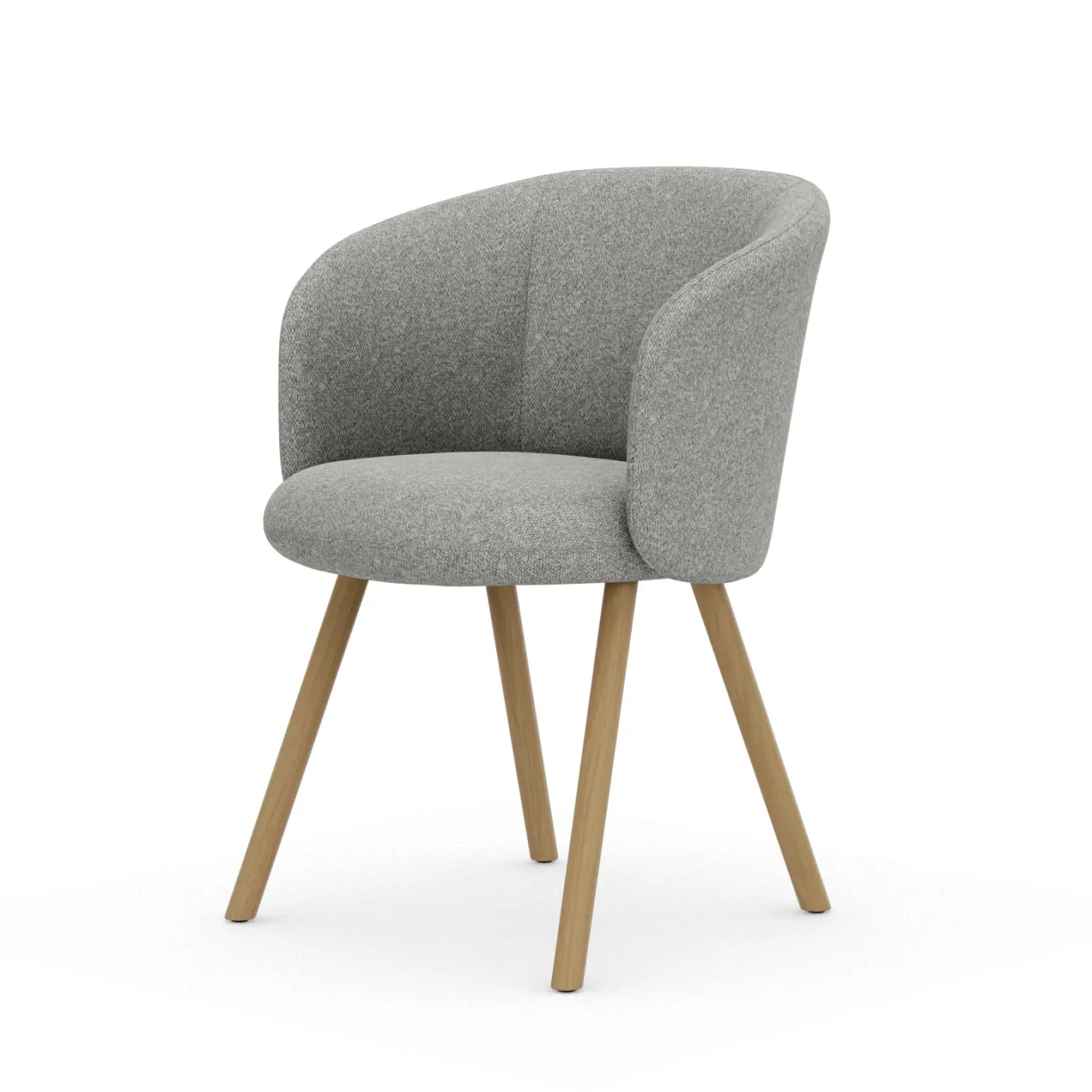 Vitra Mikado karmstol Nubia Cream-sierra grey-natural oak