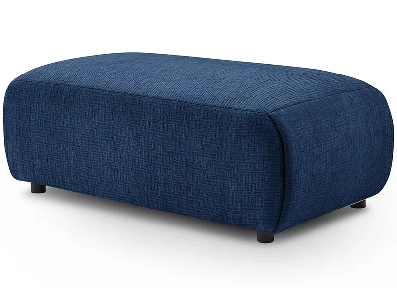 Hocker BOBOCHIC JEANNE 117x66x45cm stoff mit textur dunkelblau