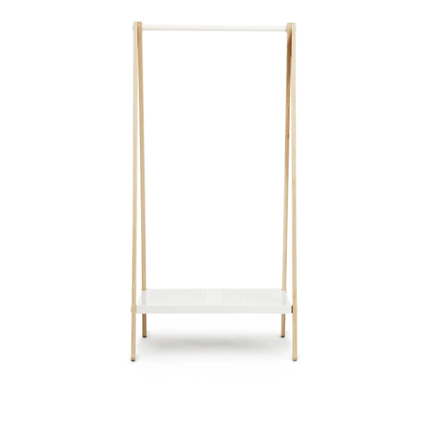 Normann Copenhagen - Toj Clothes Rack Small White - Klädhängare - Simon Legald - Vit - Metall/Trä