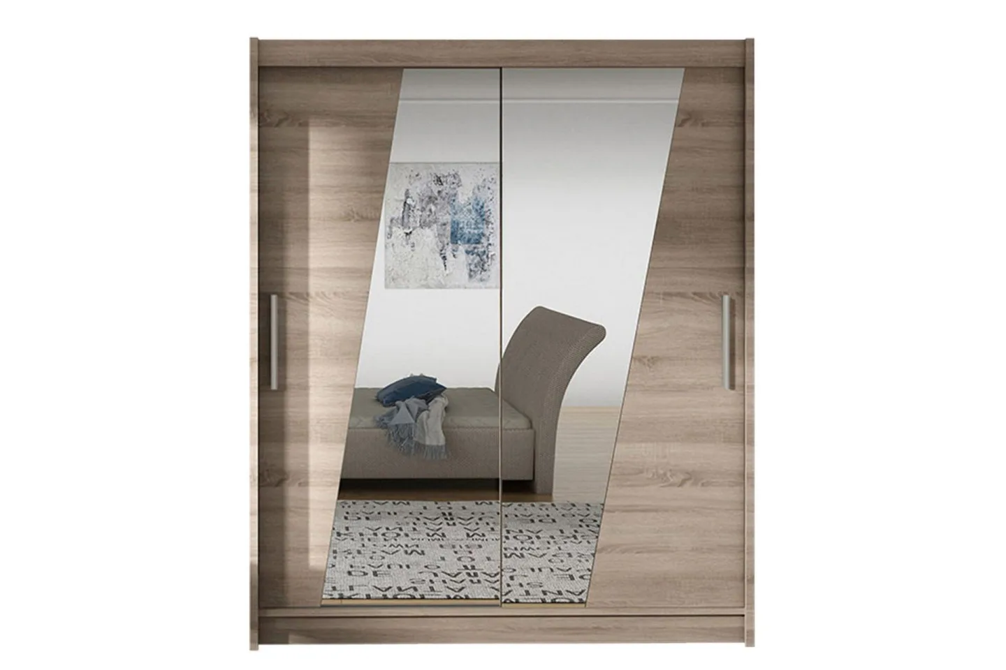 Leila Garderob med Spegel 150x200 cm - Beige