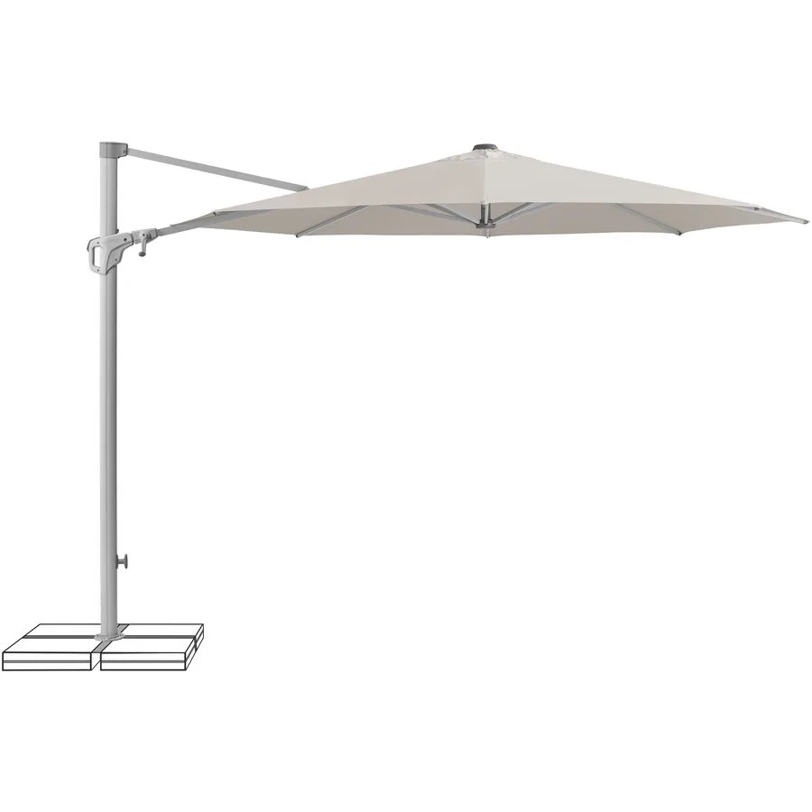 Suncomfort BY GLATZ Sonnenschirm Familyflex hellgrau Polyester B 300 T 300 cm