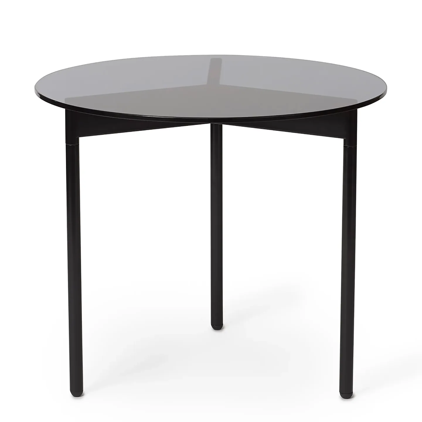 Warm Nordic From Above Couchtisch Ø52cm schwarzes Gestell Grau