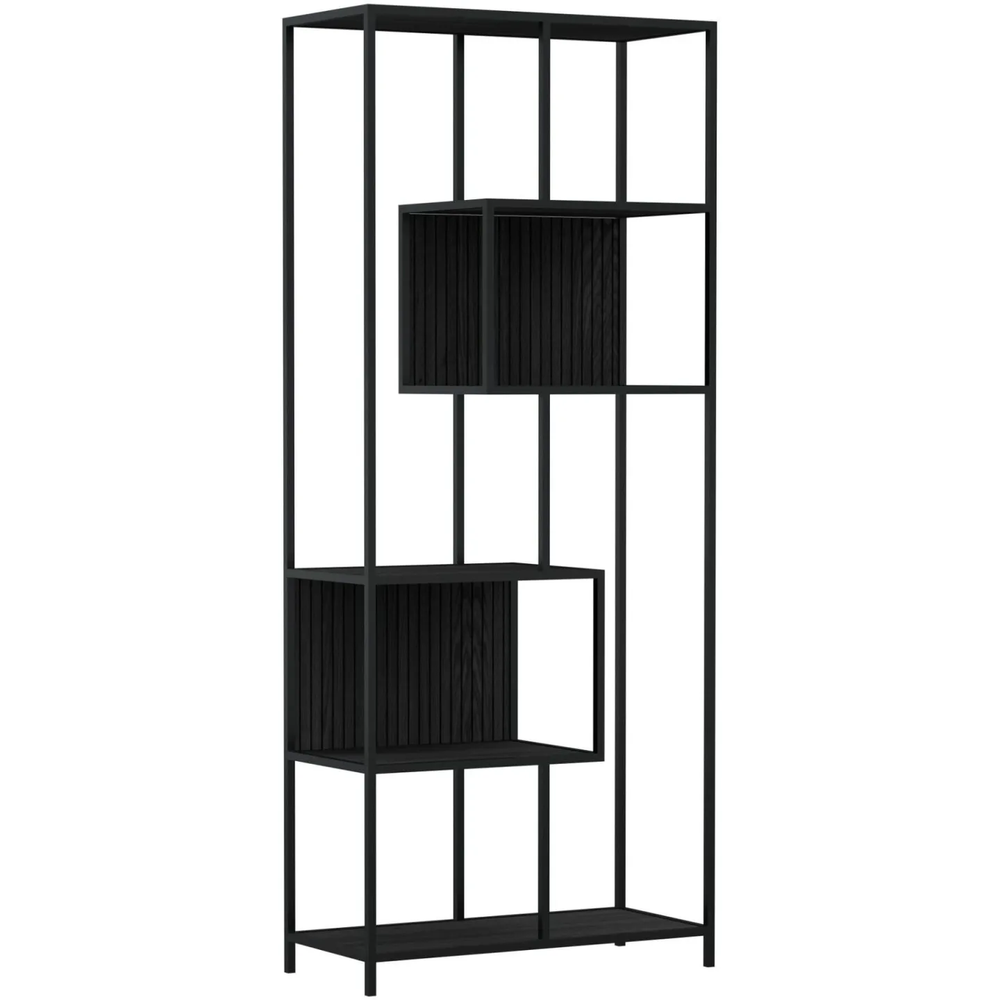 AC Design Furniture Wandregal AC Design Schwarz B 77 T 35 cm - Material: Holz - Wandregal