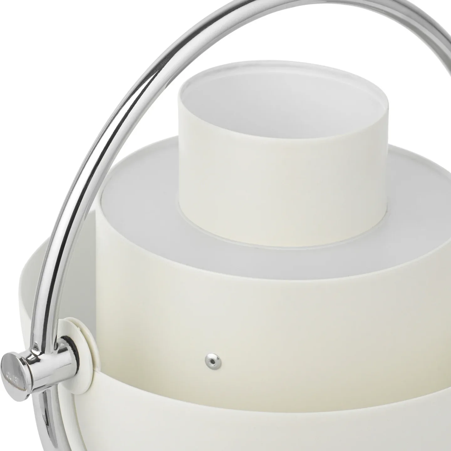 Multi-Lite Portable bordlampe, krom/hvit, 30 cm – Gubi - Stue - Design - Metall - Med skjerm