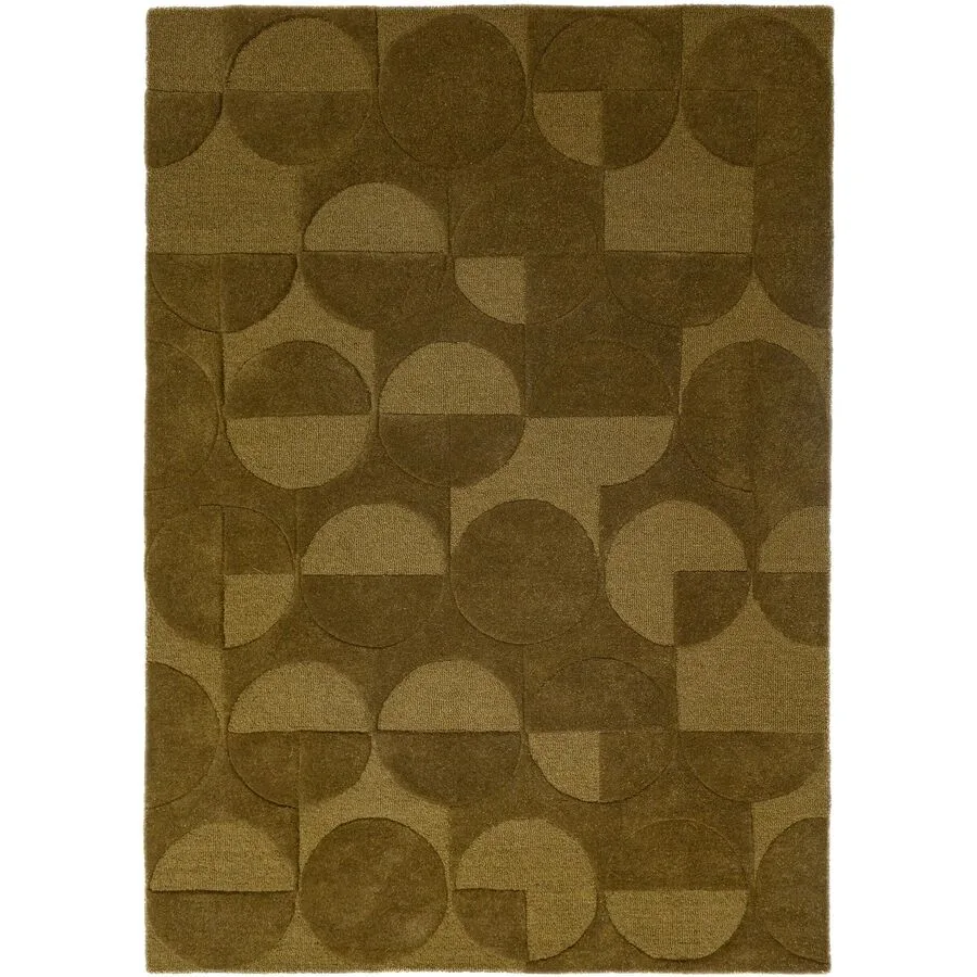 Teppich Gabby Olivgrün Symmetrie 100% Wolle 200 x 290 cm