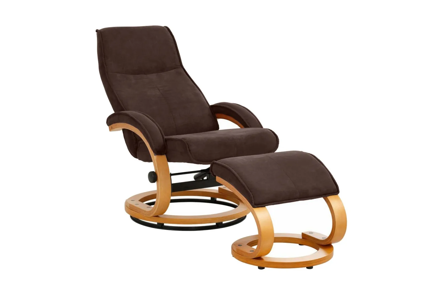 Pasha Reclinerfåtölj Microfiber - Brun/Trä