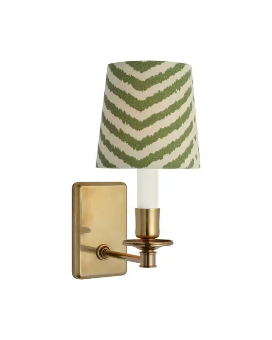 Tara 12" Sconce Antique Brass/Verde La Jolla Empire Shade