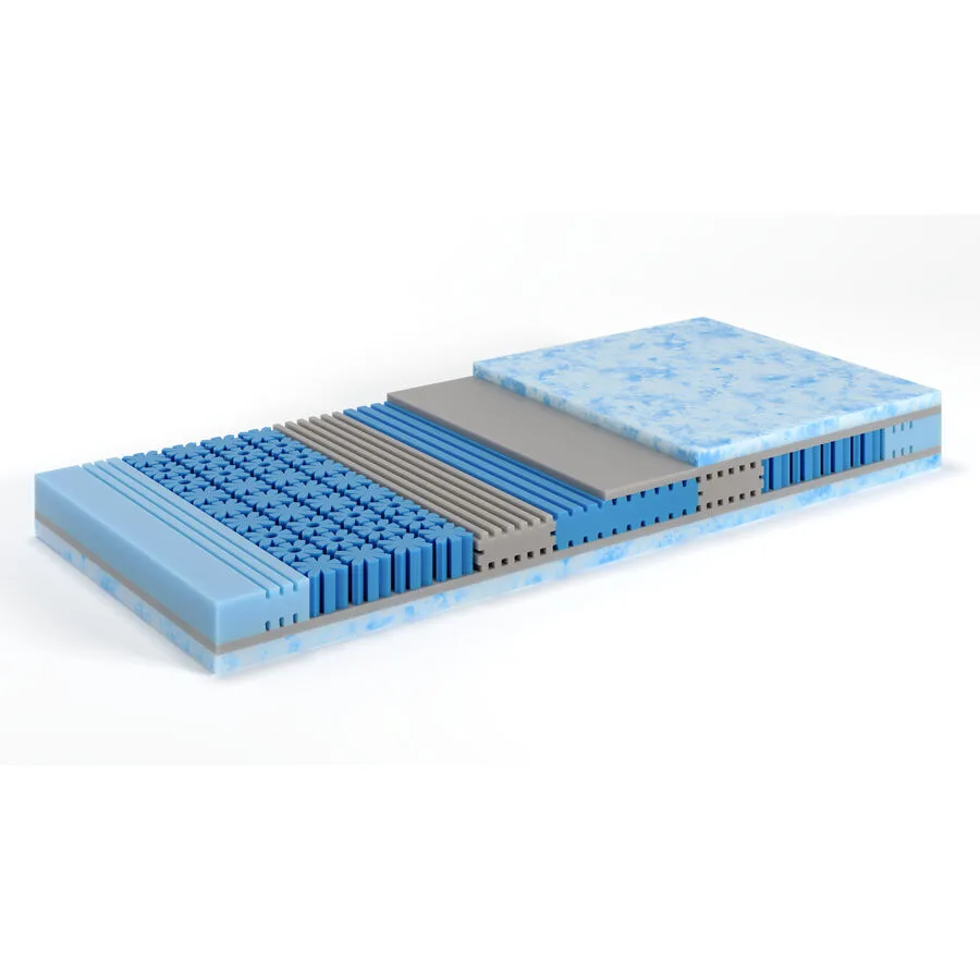 Philrouge Matratze Cozysleep Spirit Dura Kaltschaum kombiniert mit Gelschaum, Bezug seitlich mit Klimaband 180 x 200 cm H4 - Hart