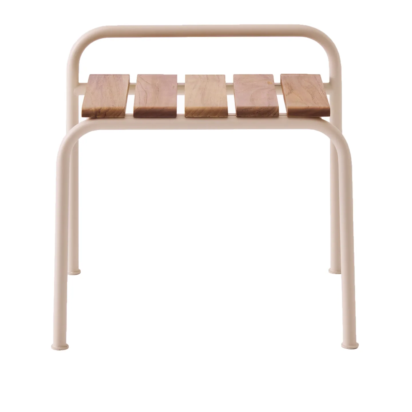 A Huseby - Kallio Outdoor Footrest Ivory - Utomhuspallar och puffar - Sami Kallio - Vit - Metall/Trä