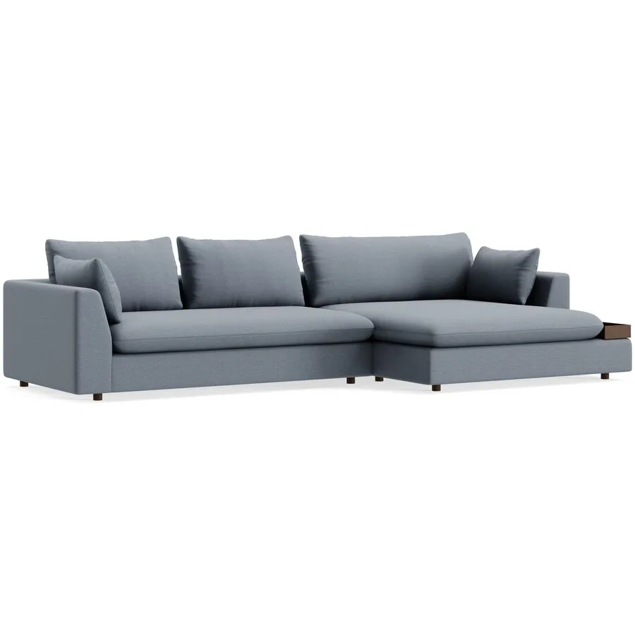 Ecksofa Milou Rechts Stoff hellblau B 334 T 165 cm - Möbel Konfigurator: Traummöbel individuell zusammenstellen