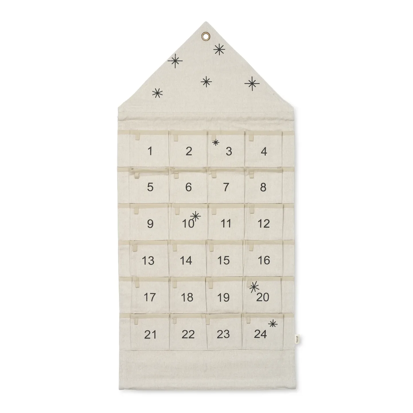 Ferm Living Star julkalender hus 100 cm Sand