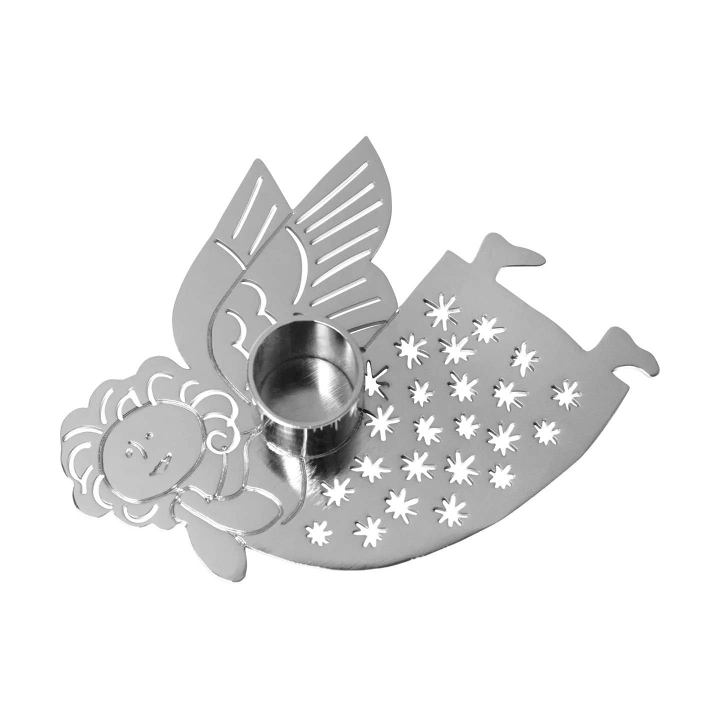 Pluto Design Lisa Larson Hanna Kerzenständer Silver