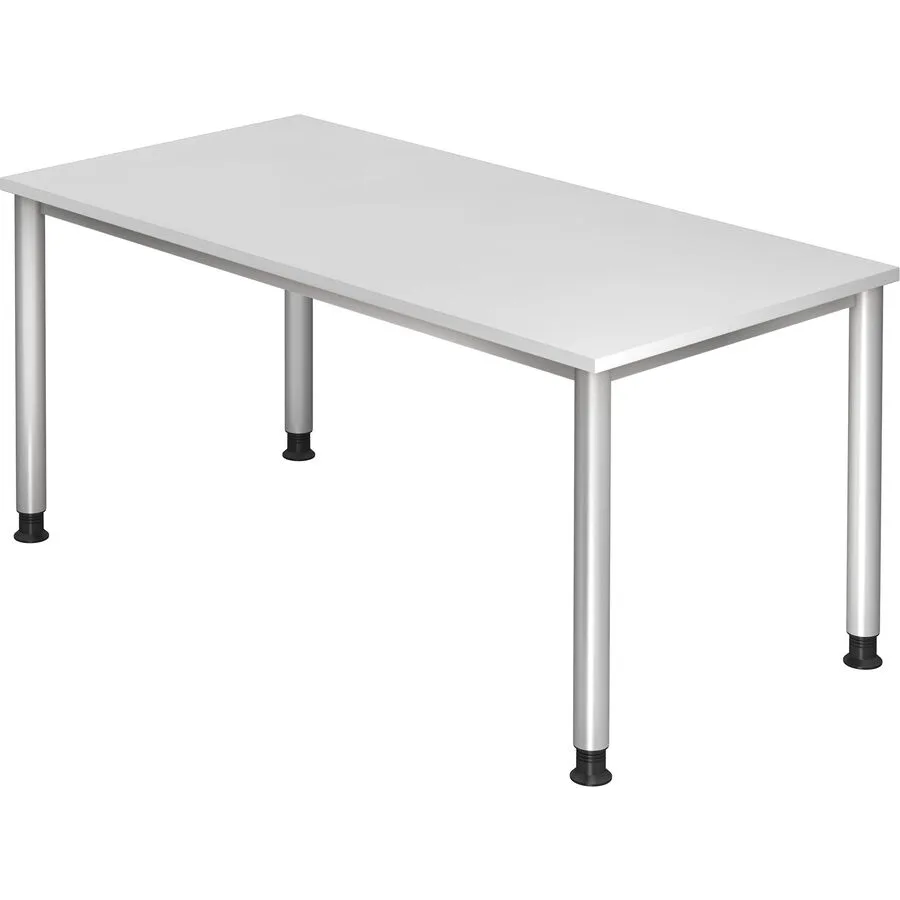 Schreibtisch Office weiss Holzwerkstoff Höhenverstellbar B 160 T 80 cm