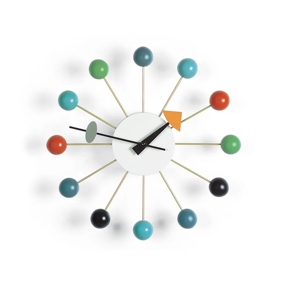 Vitra Ball Clock väggklocka Multifärgad