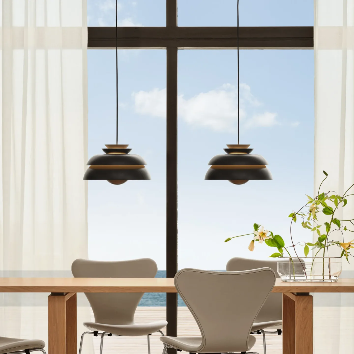 Fritz Hansen Concert Pendelleuchte schwarz P1