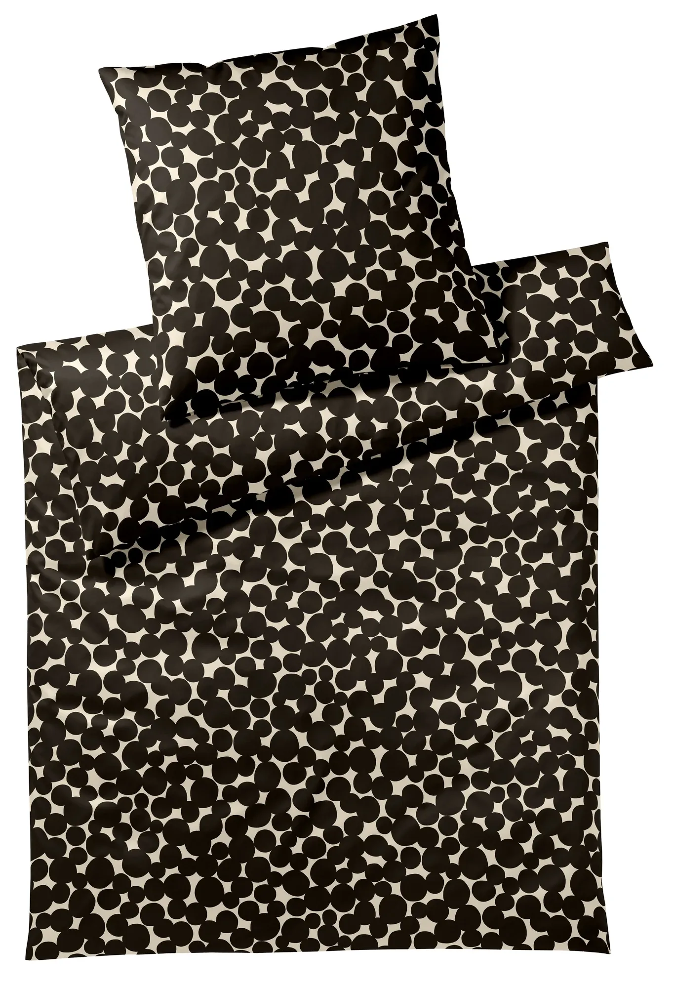 Elegante Bettwäsche Pebbles Schwarz | Schubiger Möbel