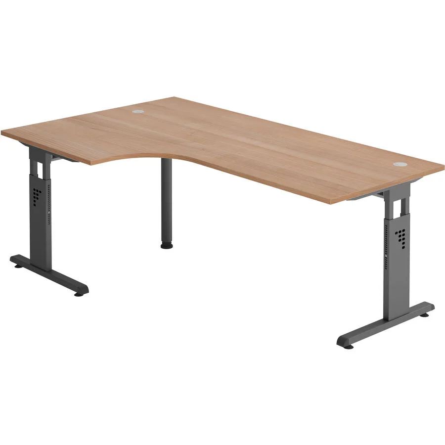 Schreibtisch Office nussbaum Holzwerkstoff B 200 T 120 cm