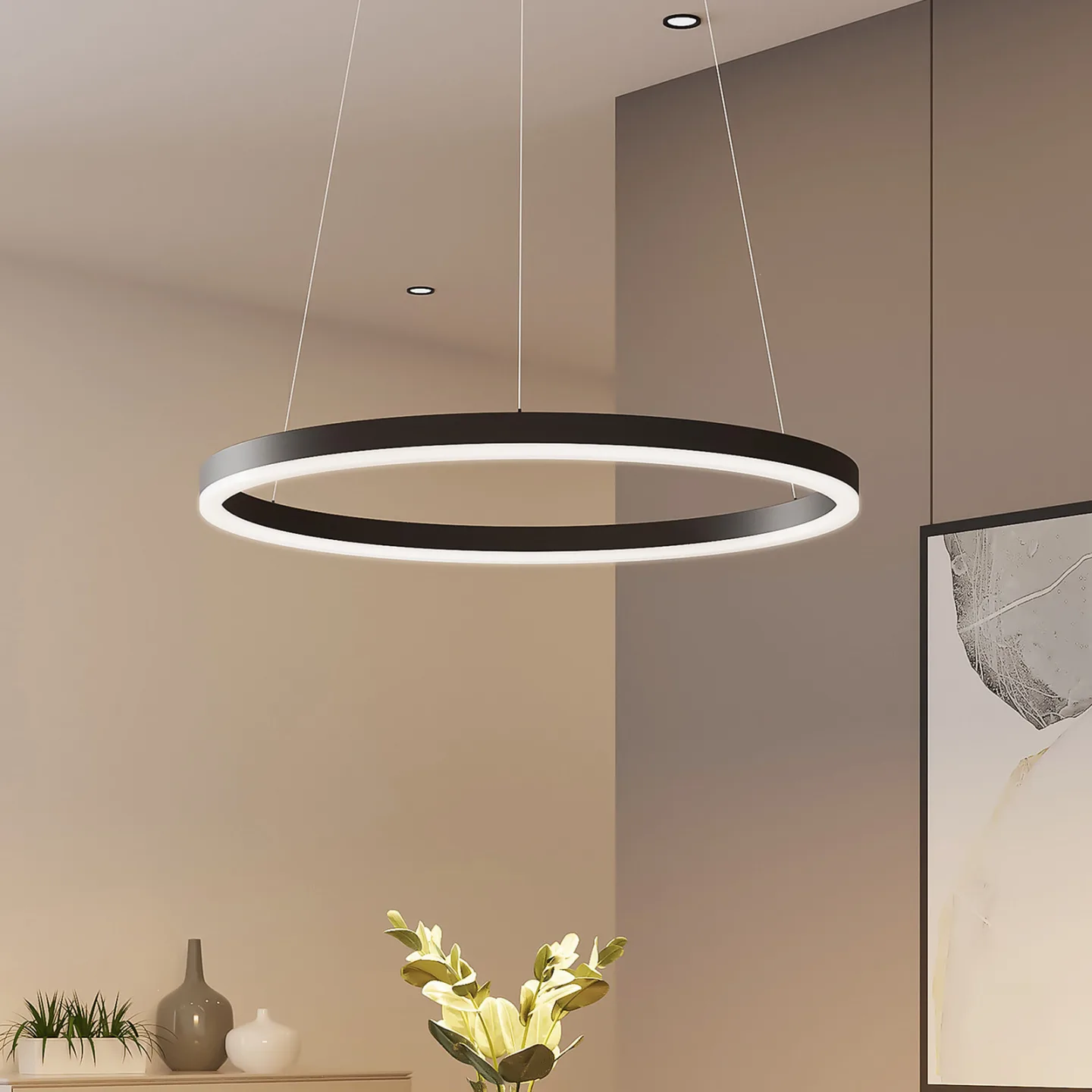 Albiona Pendelleuchte Ø60 Black/White - Arcchio - Küche - Modern - Metall - Einflammig