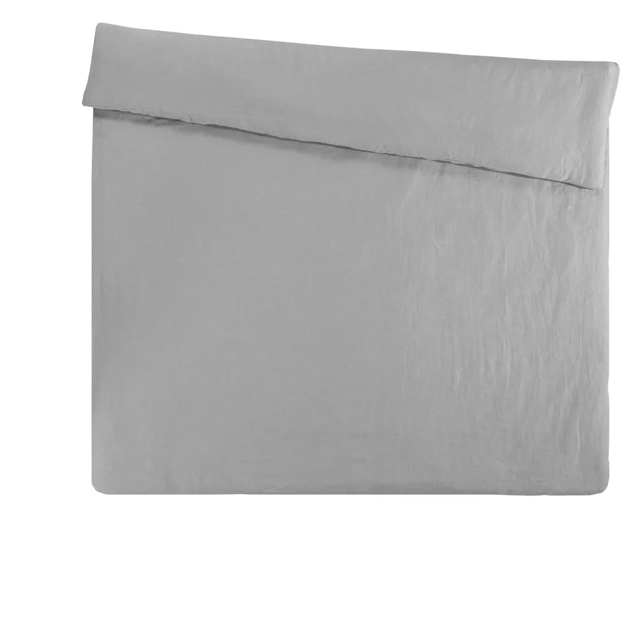 Duvetbezug Leana Silber Leinen 210 cm 160 cm - Material: 100% Leinen