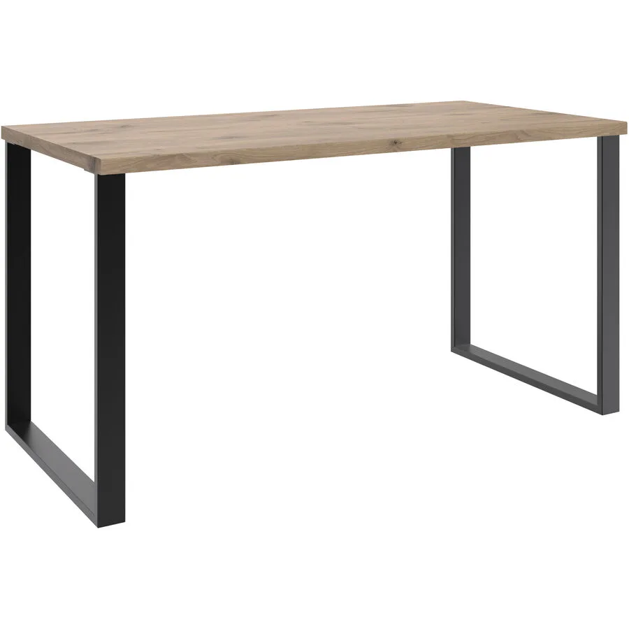 Schreibtisch Nordy weiss/Eiche Nachbildung Holzwerkstoff B 140 T 70 cm