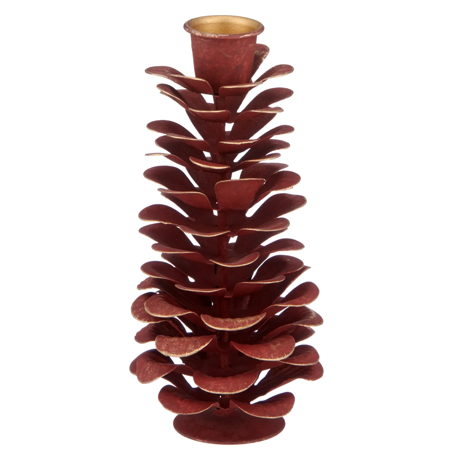 Gasper Kerzenständer Zapfenform, Terracotta | Schubiger Möbel
