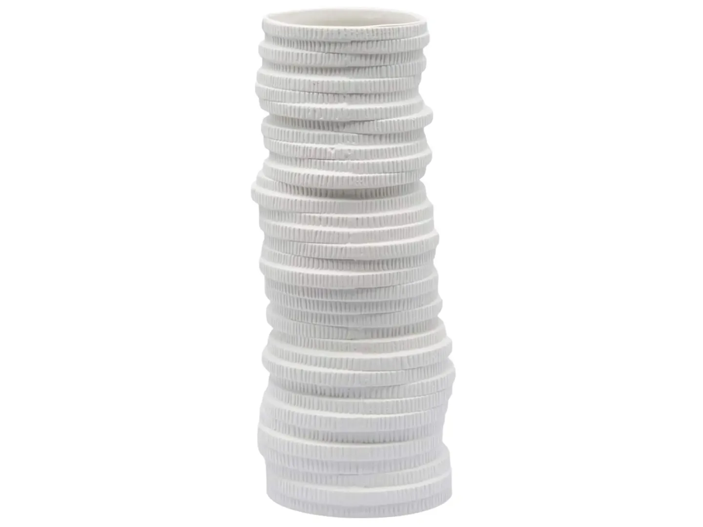 Edg Vase Scheiben Matt Weiss H: 40 cm | Schubiger Möbel