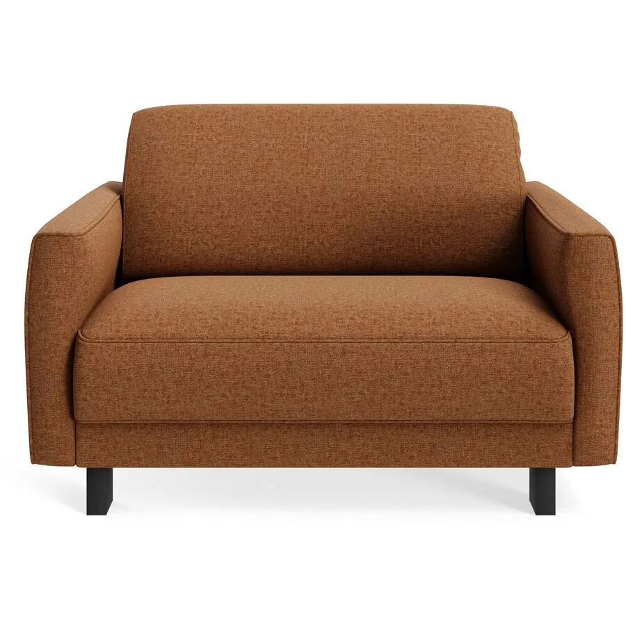 Sessel Avena Braun Stoff, Holz B 117 T 96 H 74 cm - Möbel Konfigurator: Traummöbel individuell zusammenstellen