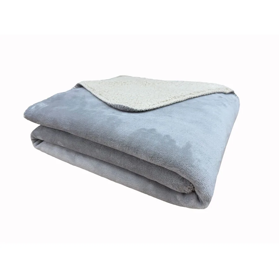 Wohndecke Emma 130x170cm silber - Material: 100% Polyester