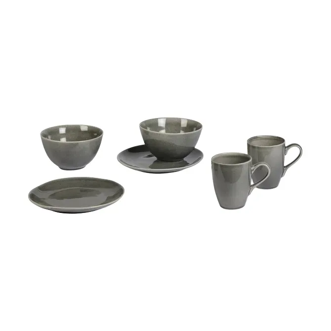 Broste Copenhagen Nordic Rain Frühstücksset für zwei 6-teilig