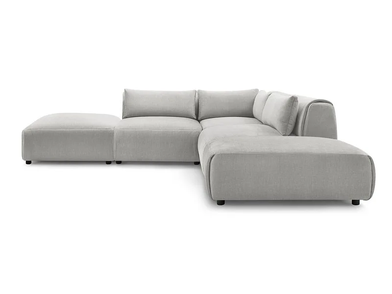 Ecksofa BOBOCHIC JEANNE Samt hellgrau
