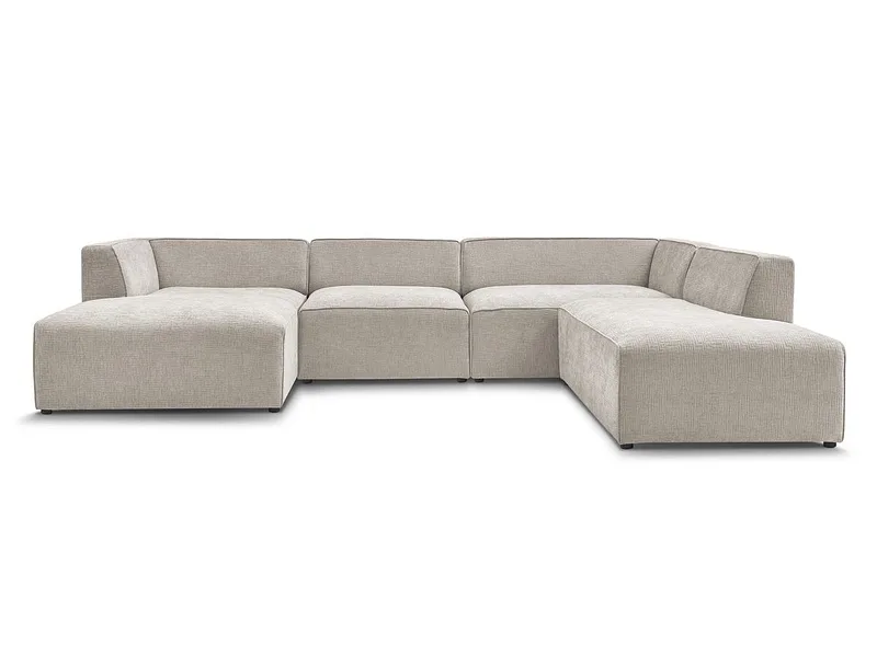 Wohnlandschaft BOBOCHIC MEGEVE Stoff mit Textur beige