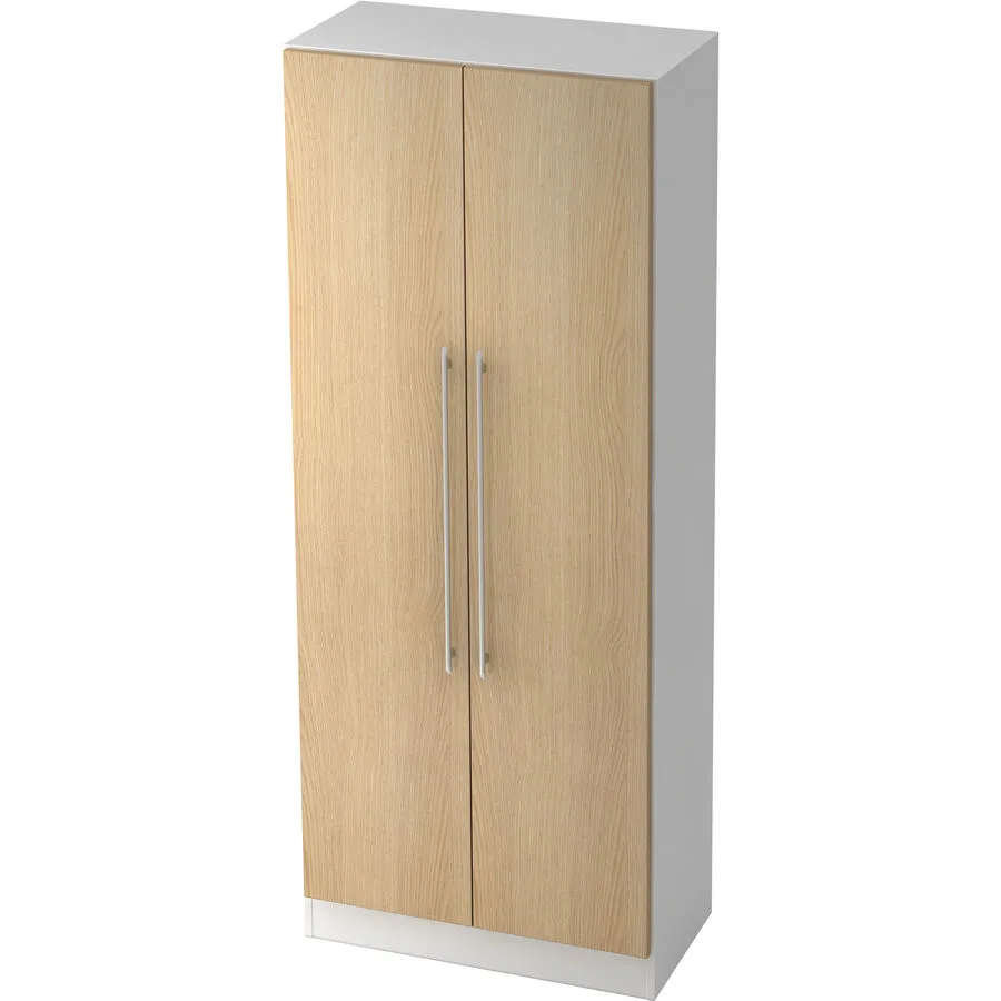 Aktenschrank Office Eiche, Weiss Holzwerkstoff B 80 cm H 200.4 cm