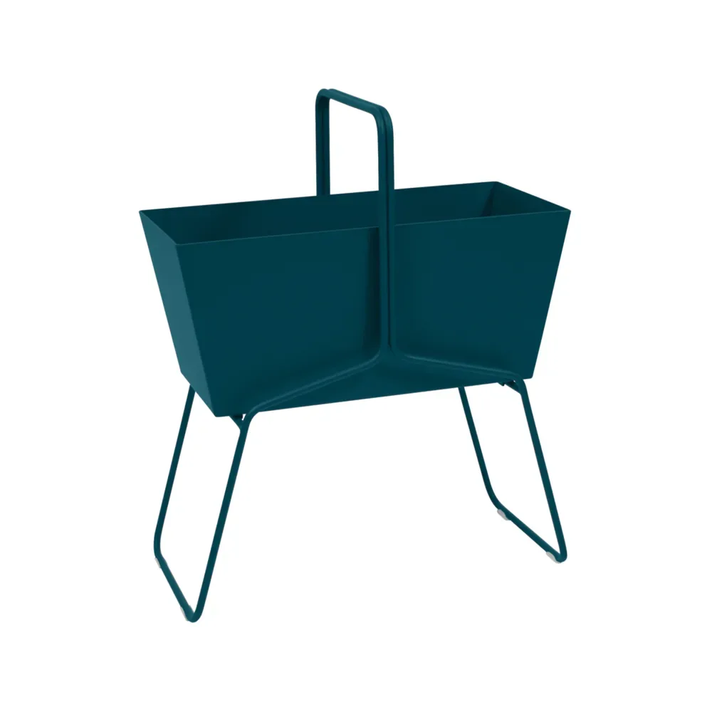 Fermob Basket high planteringsbox Acapulco blue (blå)