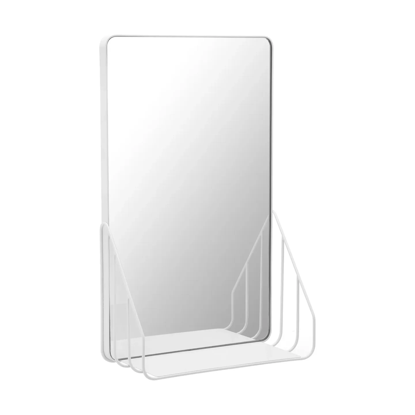 Scandi Living Nod Spiegel mit Regal 30x50 cm White