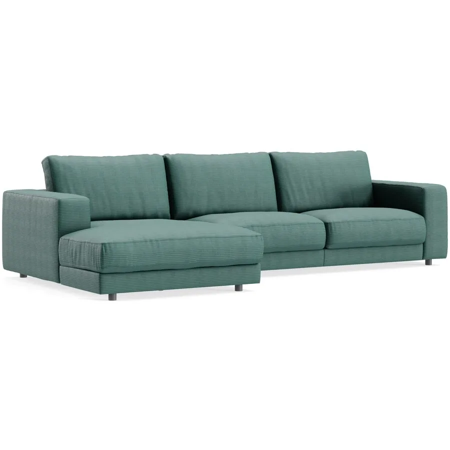 Ecksofa Ava Links Bezug: 88% Polyester, 12% Polyacryl green B 320 T 170 cm - Möbel Konfigurator: Traummöbel individuell zusammenstellen