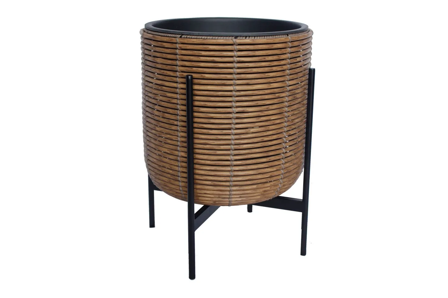 Wicker Blomkruka på stativ 38x38xH49 cm Brun -