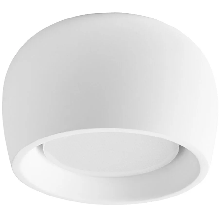 Deckenlampe Mysia Weiss Gips 11 cm 7.5 cm - LED - Lichtfarbe: Warmweiss - LED Energiesparlampen