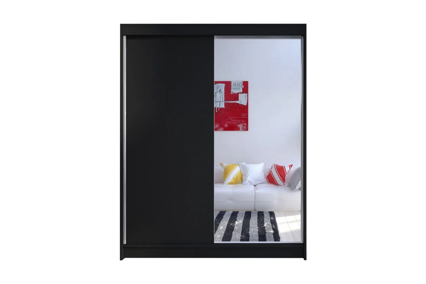 Camino Garderob 150x58x200 cm - Svart/Svart