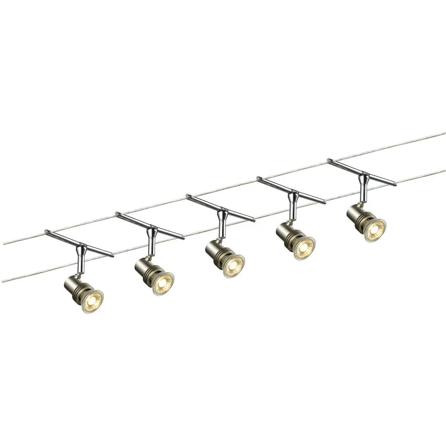 System Calisto Silber/Grau Kunststoff/Metall - Farbe: Silber/chrom - LED - Lichtfarbe: Warmweiss - Material: Metall/Kunststoff - System- LED